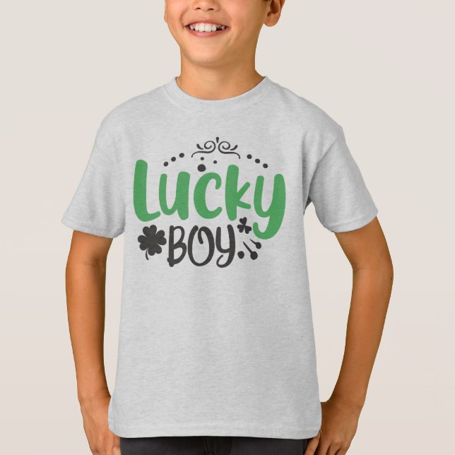 Lucky Boy St Patrick T-Shirt for Kids (Devant)