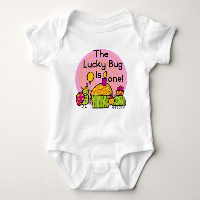 Lucky Bug Cupcake 1er Anniversaire Tshirts et cade (Devant)