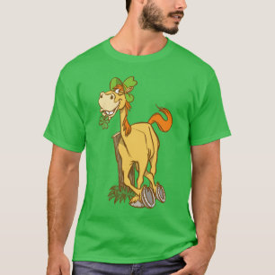 Lucky Cartoon Horse sur T-shirt St Patrick's Day
