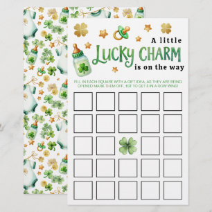Lucky Charm Baby shower irlandais jeu de bingo