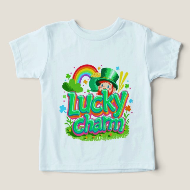 Lucky Charm - Enfants St. Patrick's Day T-Shirt (Design Recto)