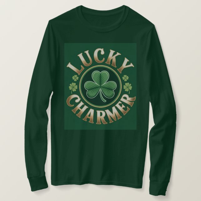 Lucky Charmer Basic Long Sleeve T-Shirt (Design devant)