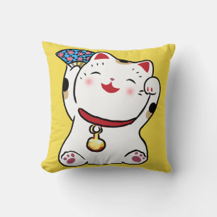 Lucky Chat Maneki Neko Coussin
