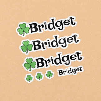Lucky Clover Name Stickers