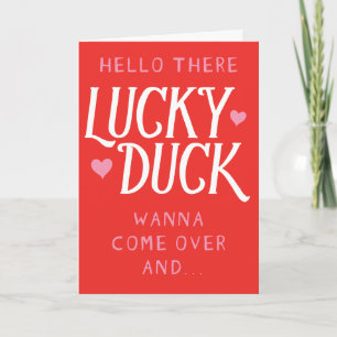 Lucky Duck Funny Valentine Carte de voeux