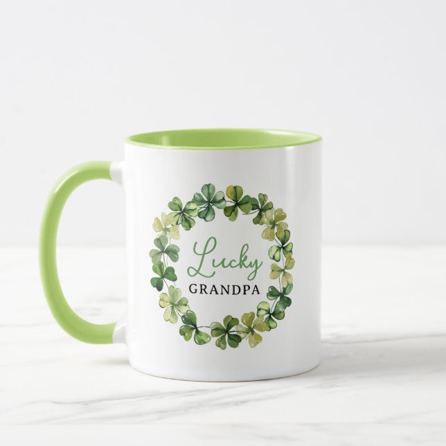 Lucky Grand-père personnalisé Mug cadeau (Gauche)