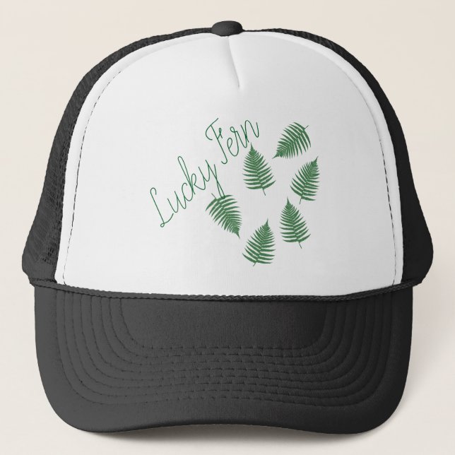 Lucky Green Fern Funky Casquette Casquette (Devant)