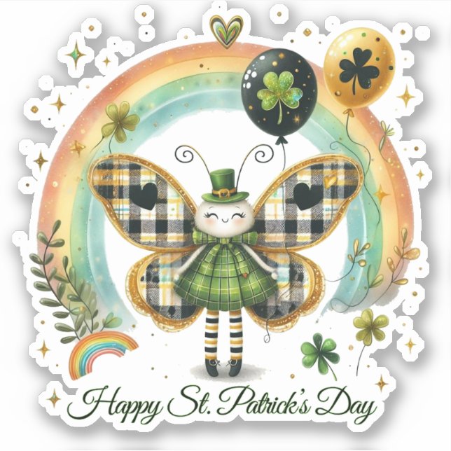 Lucky Happy St. Patrick’s Day Sticker (Devant)