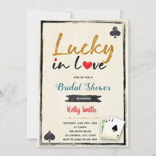 Lucky in love casino nuptiale invitation douche