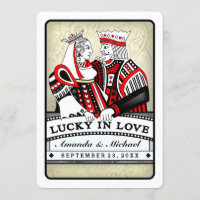 Lucky in Love Jouer aux cartes Faire-part de maria