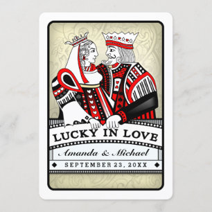Lucky in Love Jouer aux cartes Faire-part de maria