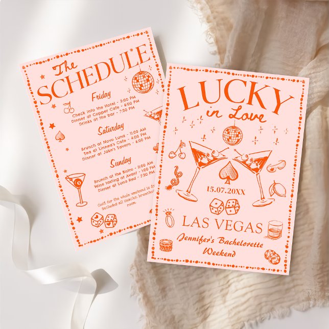 Lucky In Love Jouer Carte Bachelorette Week-end (Créateur téléchargé)