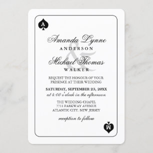 Lucky in Love - Pique Jouer Carte Wed Invitation