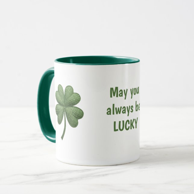 Lucky Irish Four Leaf Clover Mug (Devant gauche)