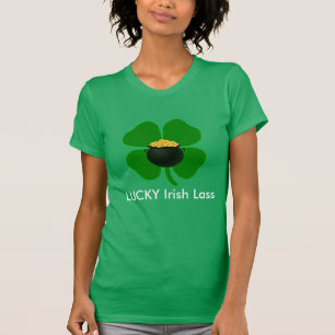 Lucky Irish Lass St Patrick's Day T-Shirt