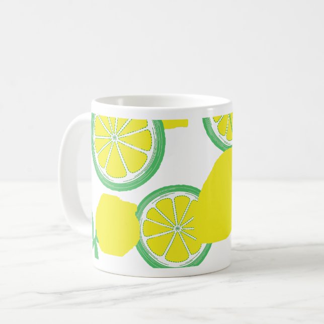 Lucky Lemons Organic Funky Café Mug (Devant gauche)
