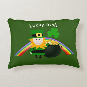 Lucky Leprechaun Coussin de l'accent de la Saint P