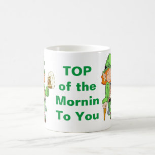 Lucky Leprechaun Haut de la Mug de café Mornin
