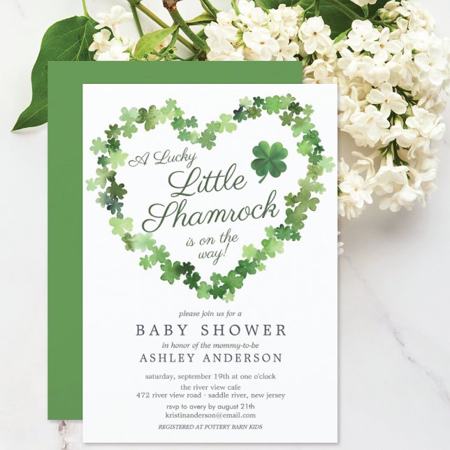 Lucky Little Shamrock Baby shower Invitation (Créateur téléchargé)