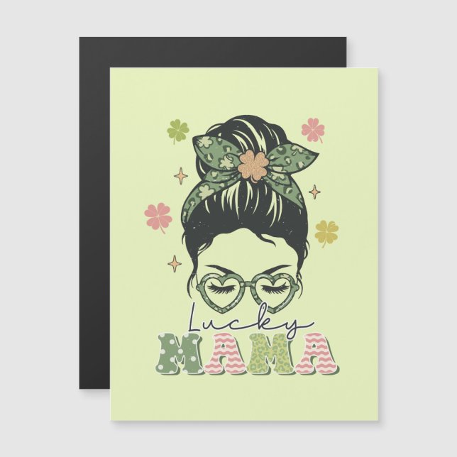 Lucky Mama - Messy Bun - Clover St. Patrick (Devant / Derrière)