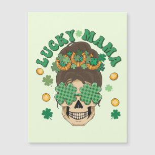 Lucky Mama Skeleton avec Clovers et Horseshoes