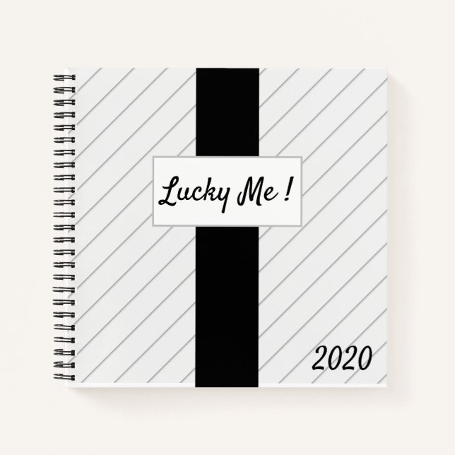 Lucky Me ! Cahier Bénédictions Rayures Étroites (Devant)