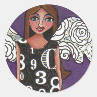 LUCKY NUMBERS ANGEL - un autocollant béni