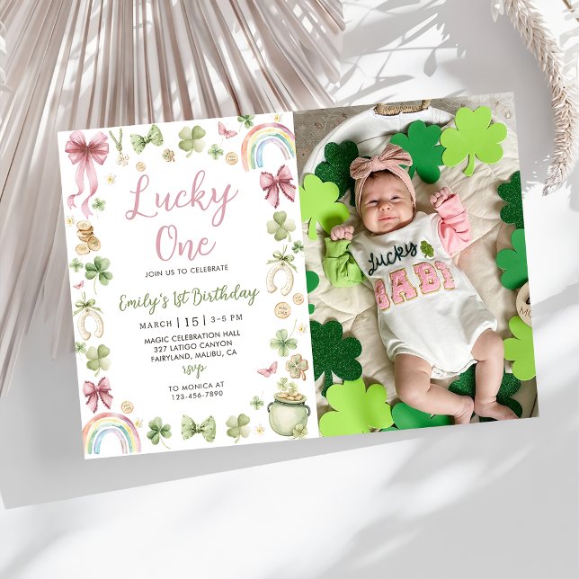 Lucky One 1st Birthday St Patrick's Invitation (Créateur téléchargé)