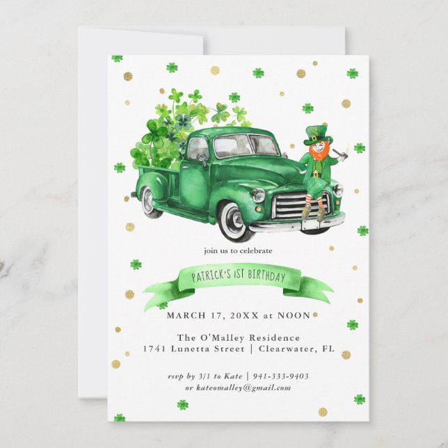 Lucky One | St. Patrick's Day 1er anniversaire (Devant)