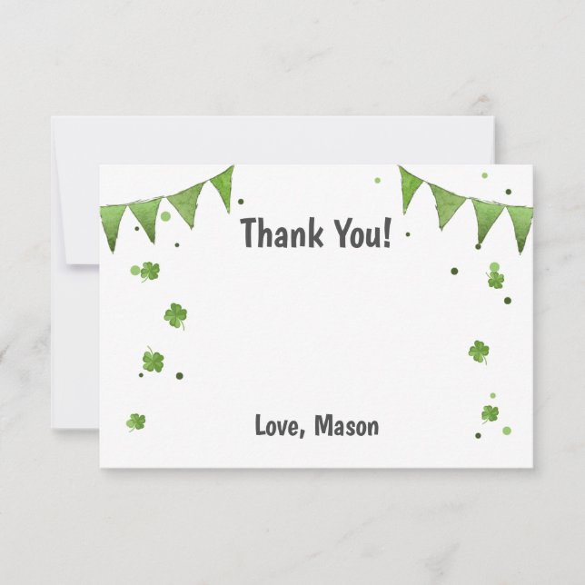 Lucky One St Patrick's Day Carte de remerciements  (Devant)