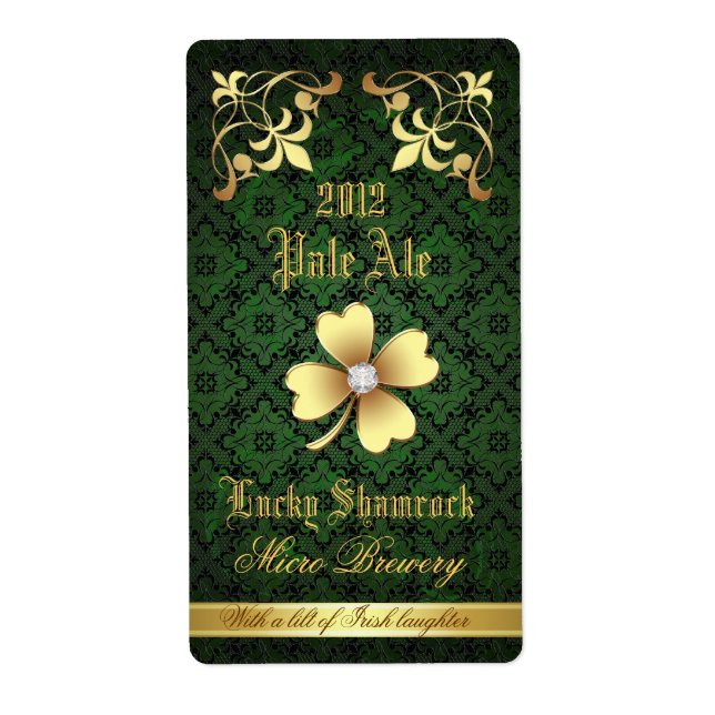 Lucky Shamrock Lace Gold Bière Étiquette (Devant)
