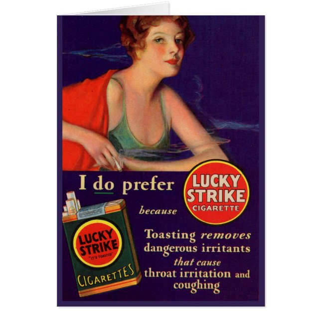 Lucky Strikes publicité des cigarettes des années  (Devant)