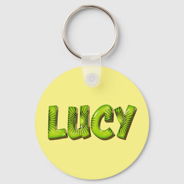 Lucy Name Kiwi Design Porte-clés (Recto)