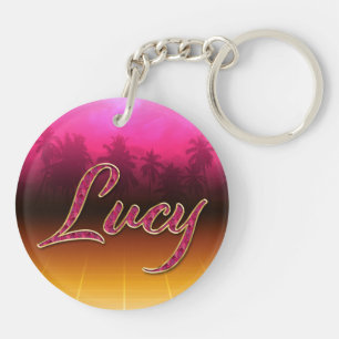 Lucy Prénom Golden rose Porte-clés
