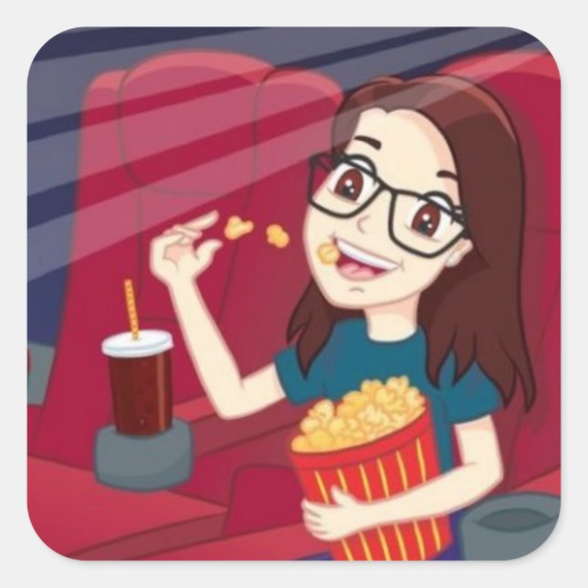 Lucy Va À Hollywood Carré Sticker (Devant)