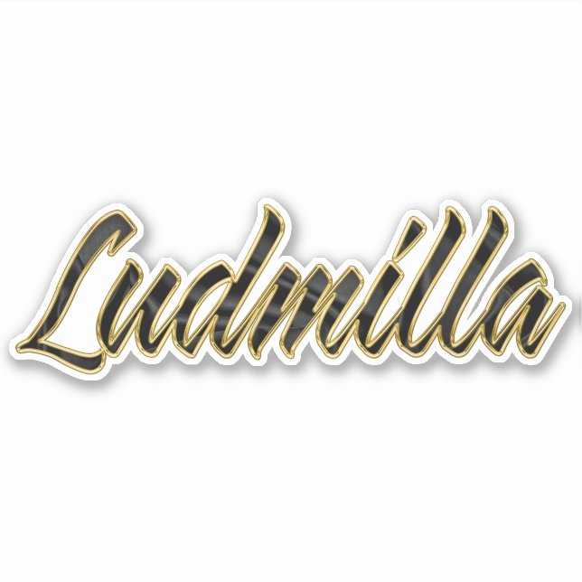 Ludmilla or noir autocollant lettrage Stickers (Devant)