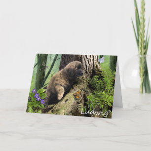 Ludwig la carte de voeux de chiot de Leonberger