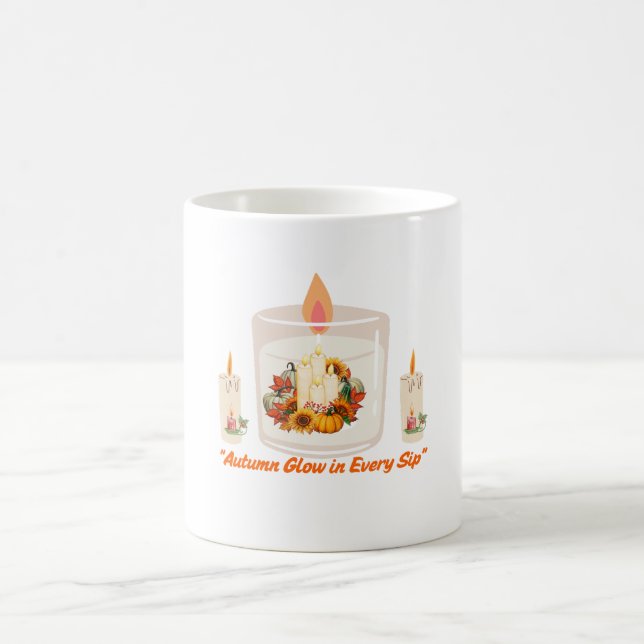 "Lueur d'automne dans chaque gorgée - Mug de café  (Centre)