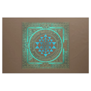 Lueur de l'eau de Sri Yantra - tissu
