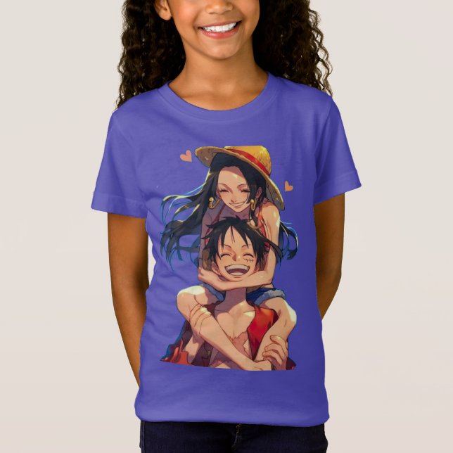 Luffy & Boa Hancock Girls’ T-Shirt (Devant)