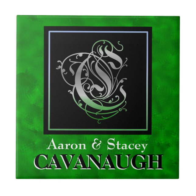 Lui et son nom de famille - Carreaux de monogramme (Devant)