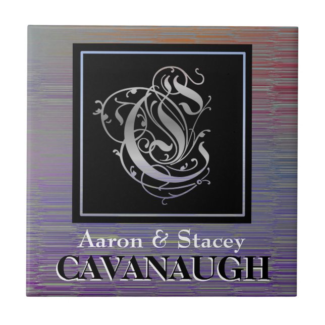 Lui et son nom de famille - Carreaux de monogramme (Devant)