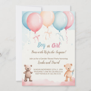 Lui ou Elle : Invitation de Teddy's Gender Reveal 