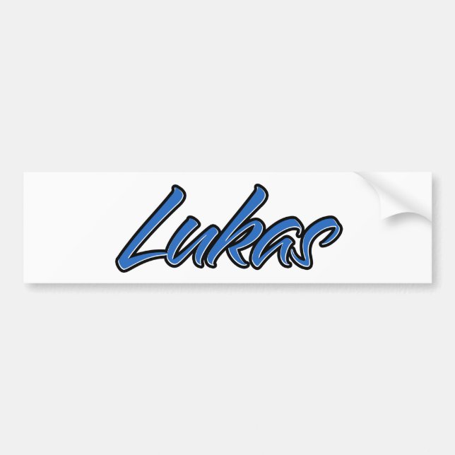 Lukas Nom bleu Aufkleber Sticker Autoaufkleber (Devant)