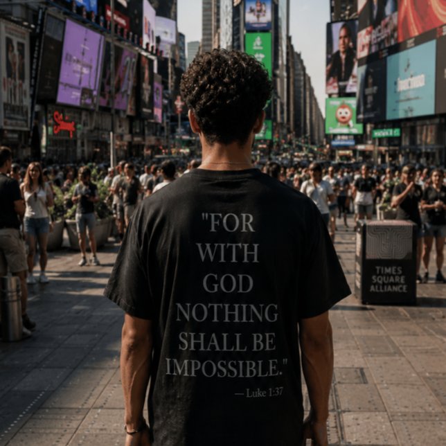 Luke 1:37 verset de la bible T-Shirt  (Créateur téléchargé)