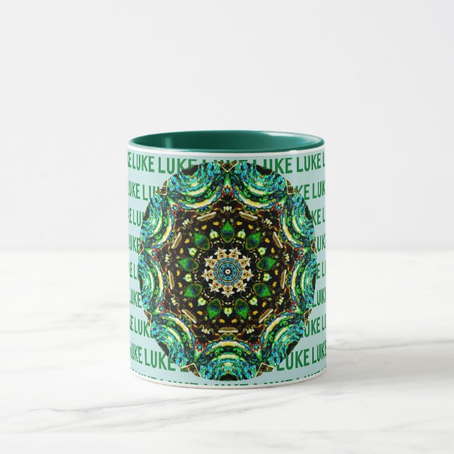 LUKE ~ Paua Shell Mug personnalisée ~ (Centre)