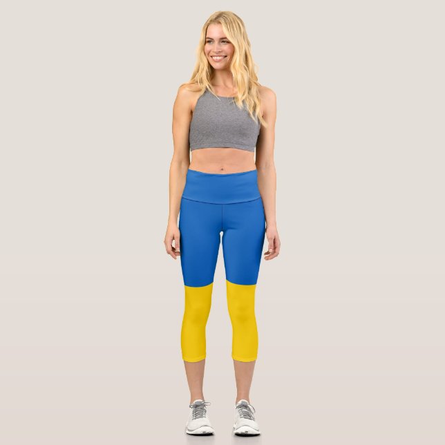 L'Ukraine drapeau capri leggings (Recto)