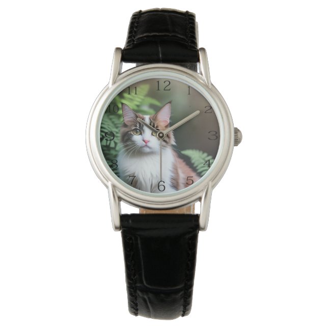 Lulu Le Chat De Poupée, Montre En Cuir Dames (devant)
