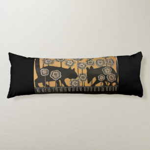 Lumbar coussin avec art original chat et opossum