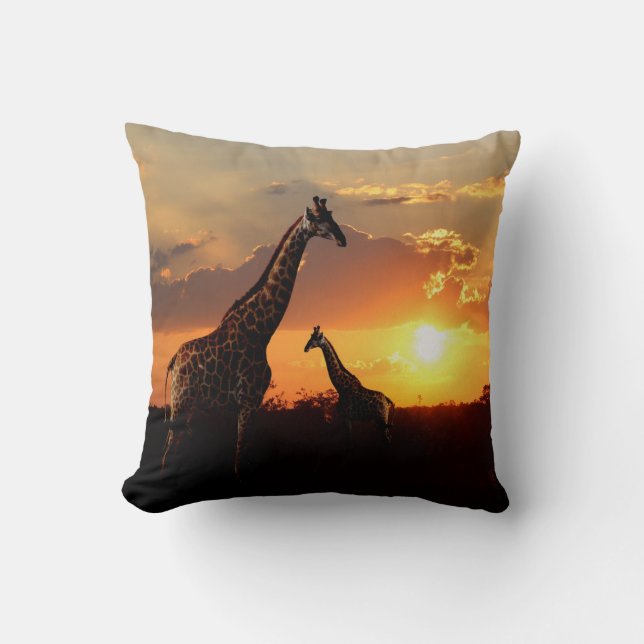 Lumbar Coussin - Giraffes en Afrique (Recto)